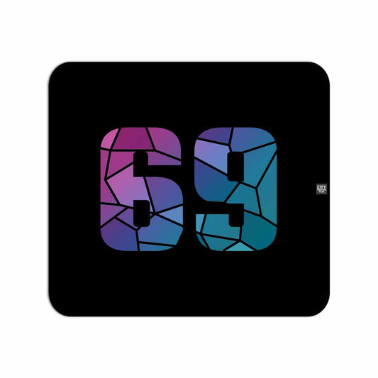 69 Number Mouse pad (Black)