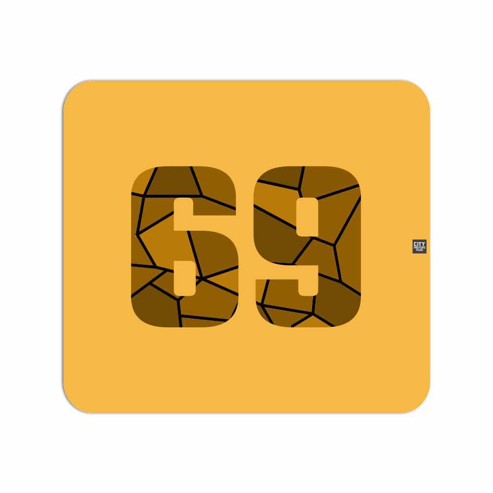 69 Number Mouse pad (Golden Yellow)