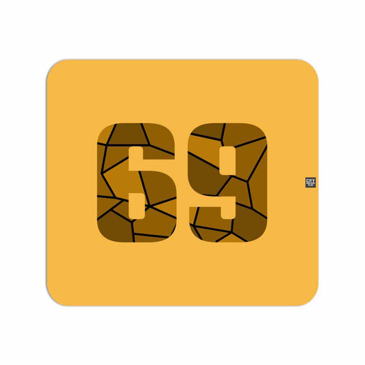 69 Number Mouse pad (Golden Yellow)