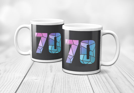 70 Number Mug (Charcoal Grey)