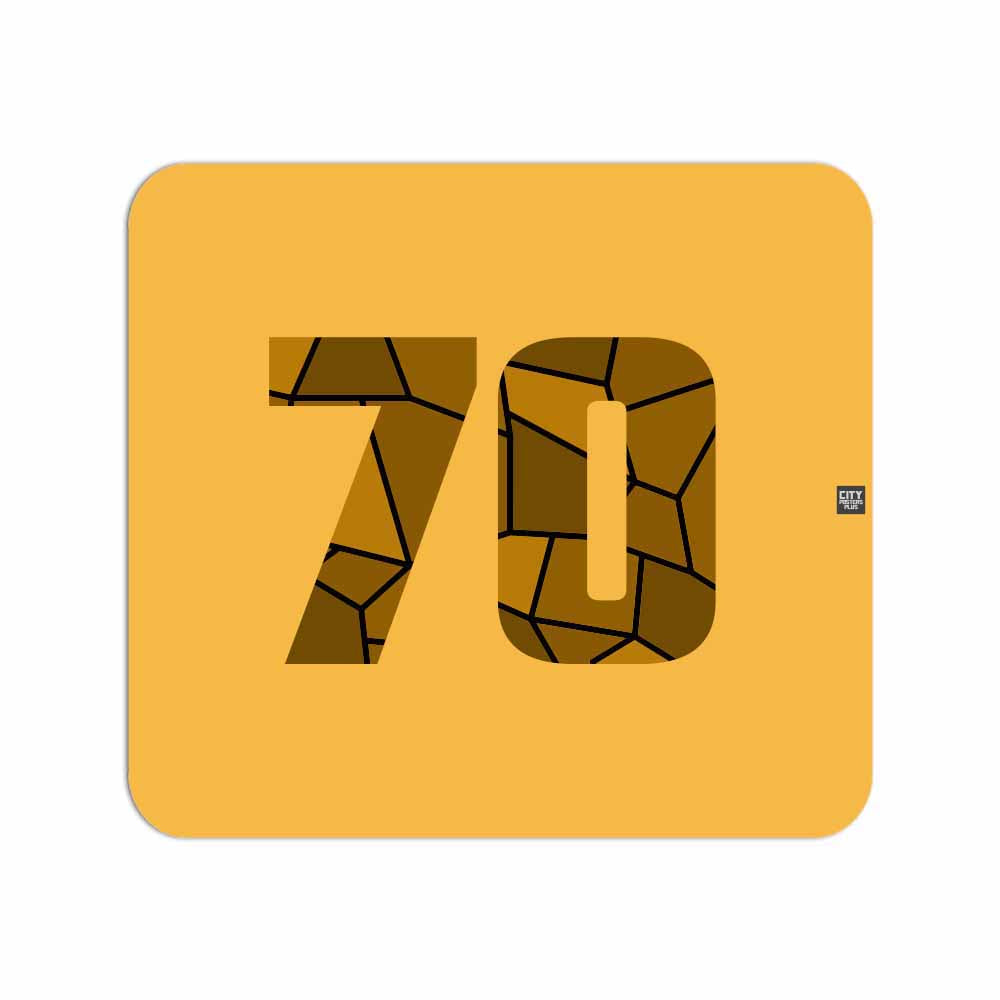 70 Number Mouse pad (Golden Yellow)