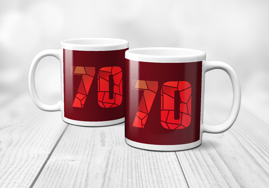 70 Number Mug (Maroon)