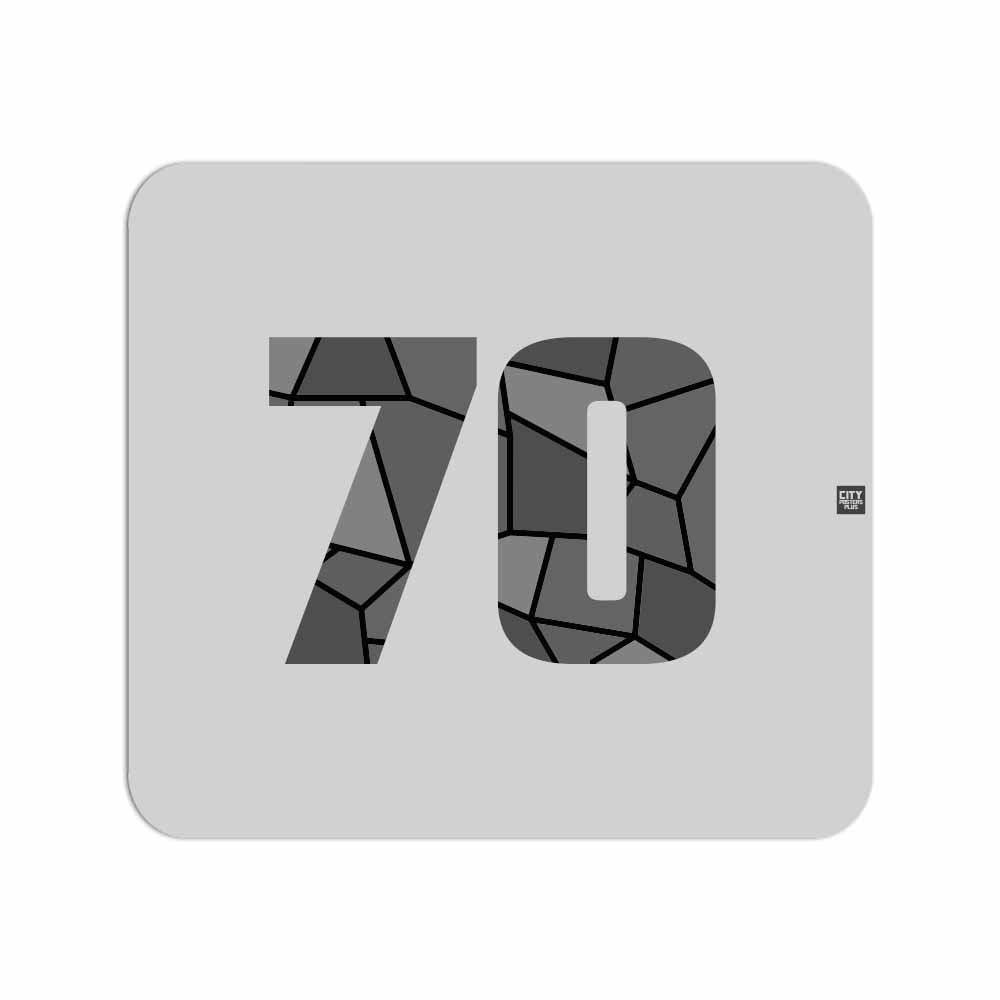 70 Number Mouse pad (Melange Grey)