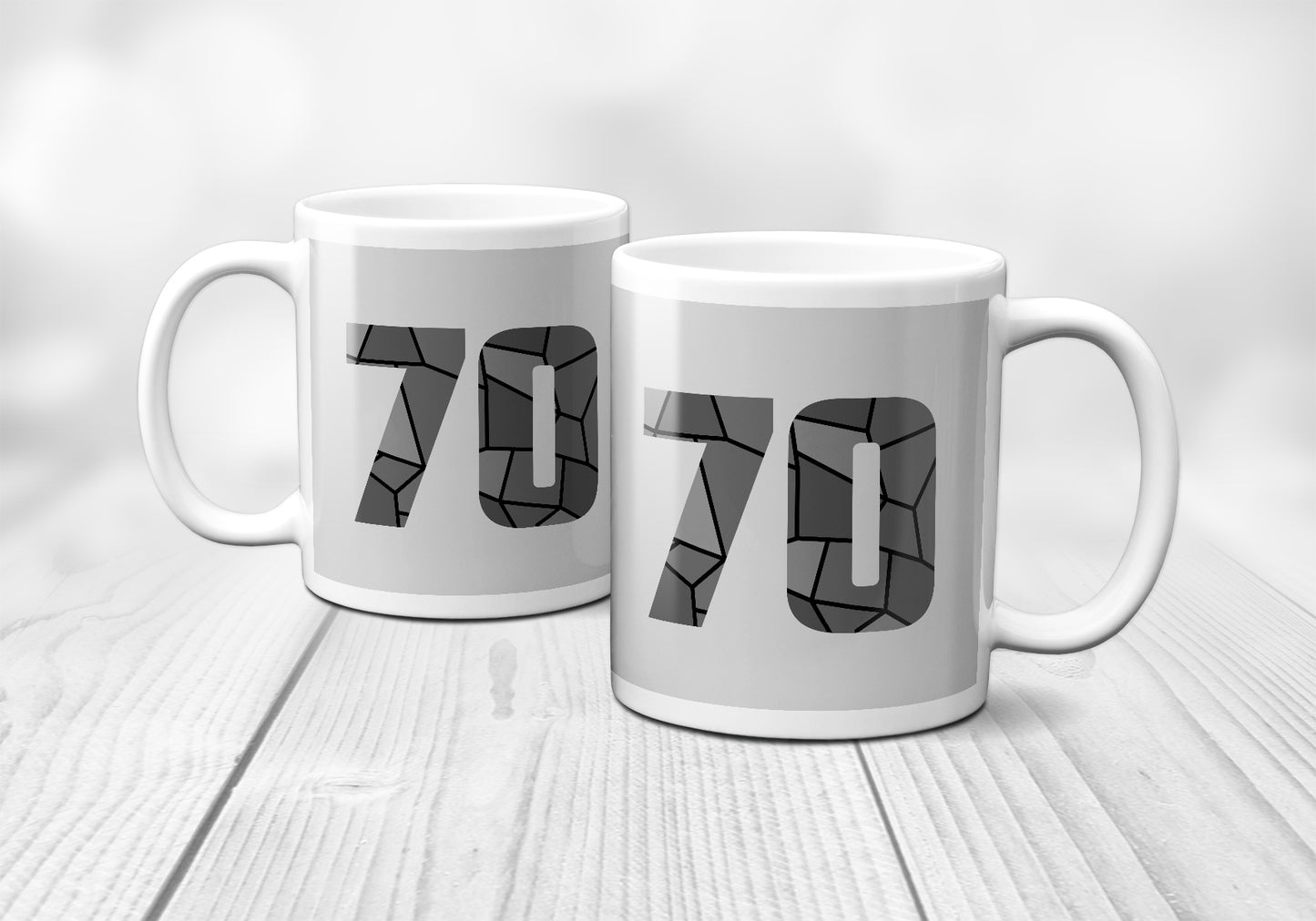 70 Number Mug (Melange Grey)