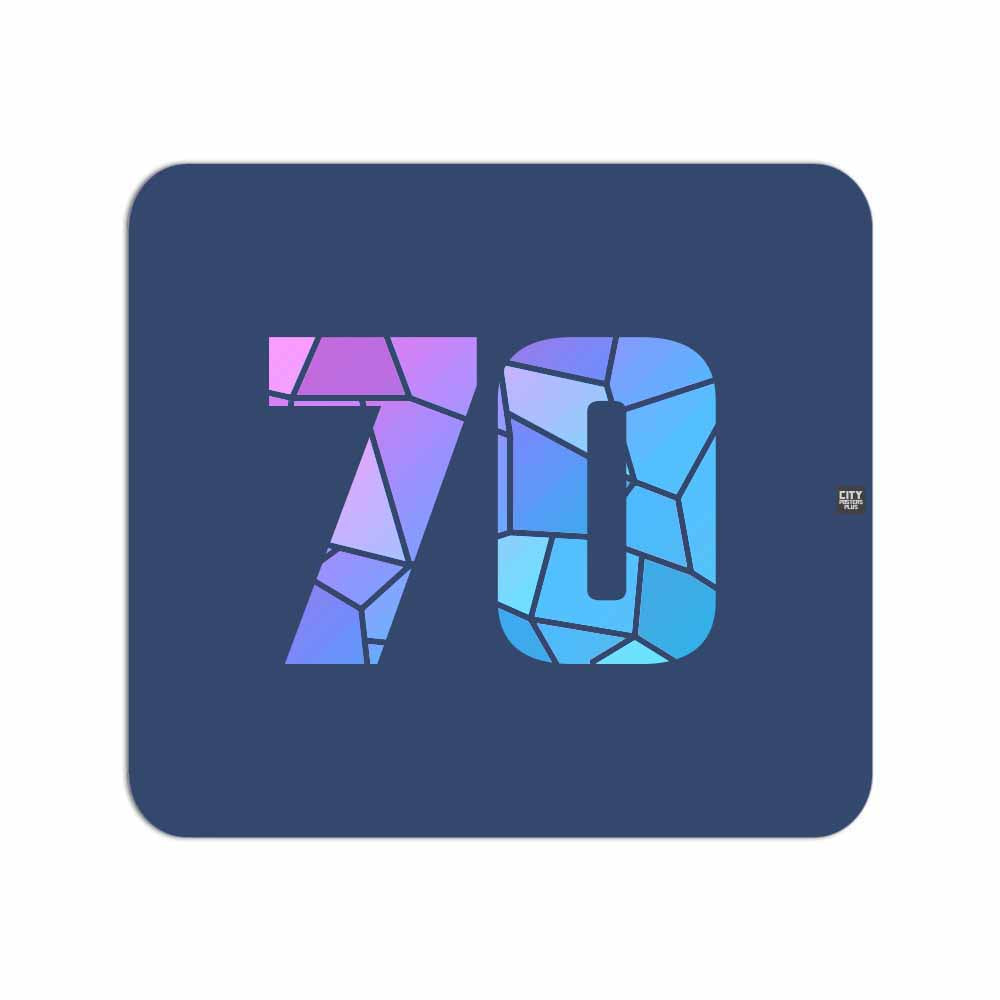 70 Number Mouse pad (Navy Blue)