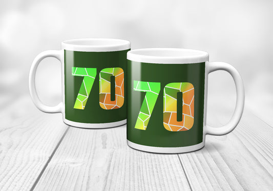 70 Number Mug (Olive Green)