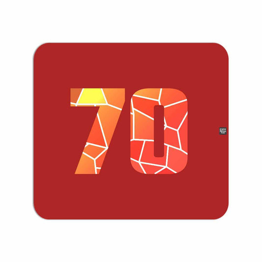 70 Number Mouse pad (Red)