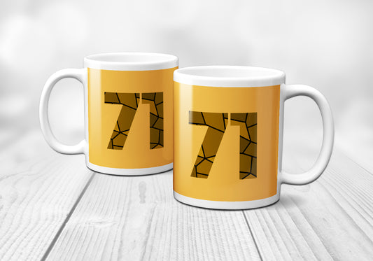 71 Number Mug (Golden Yellow)