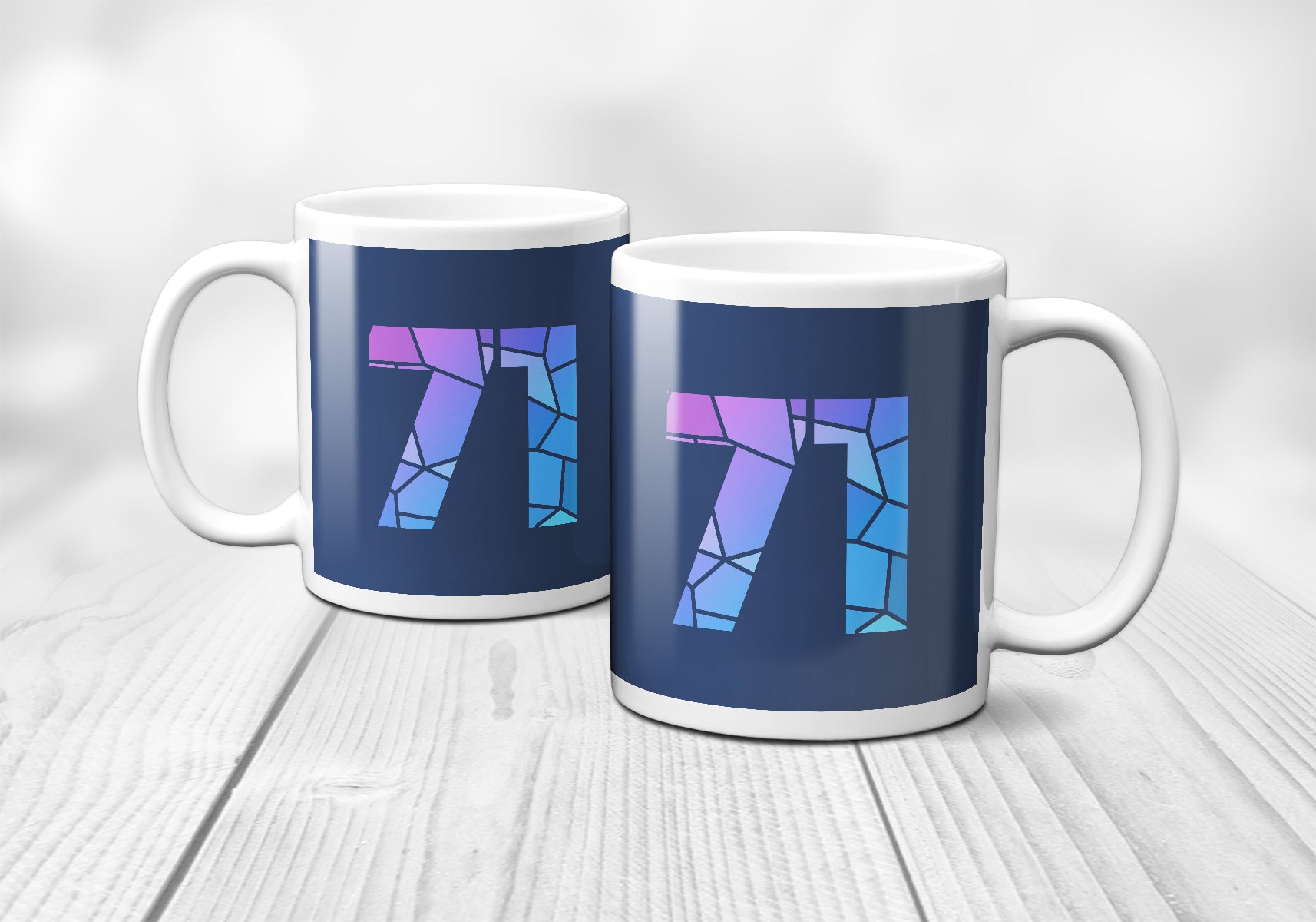 71 Number Mug (Navy Blue)