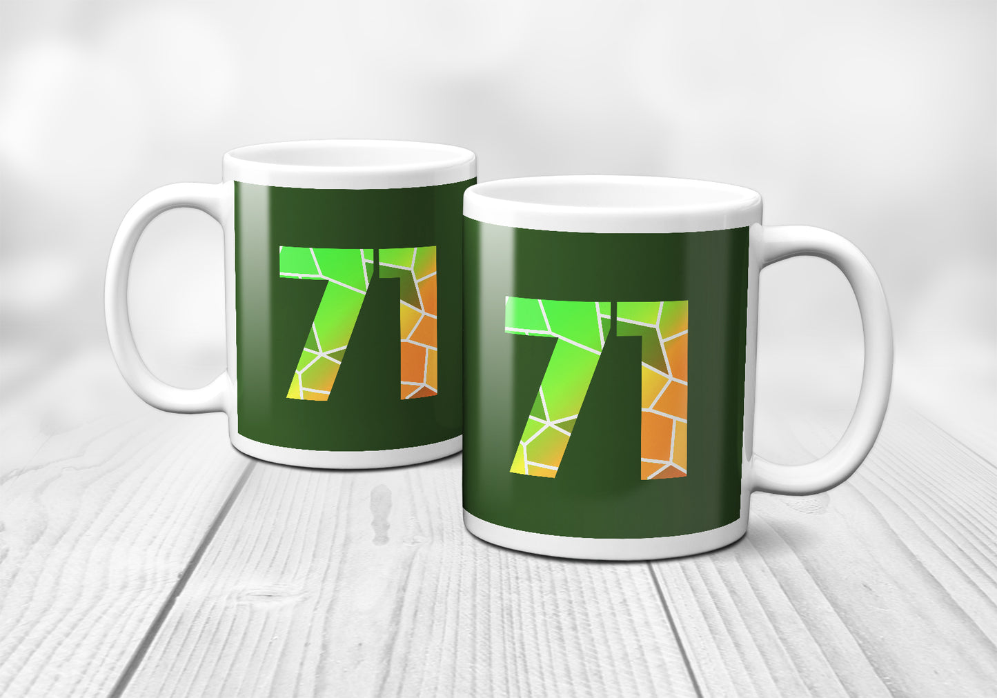 71 Number Mug (Olive Green)