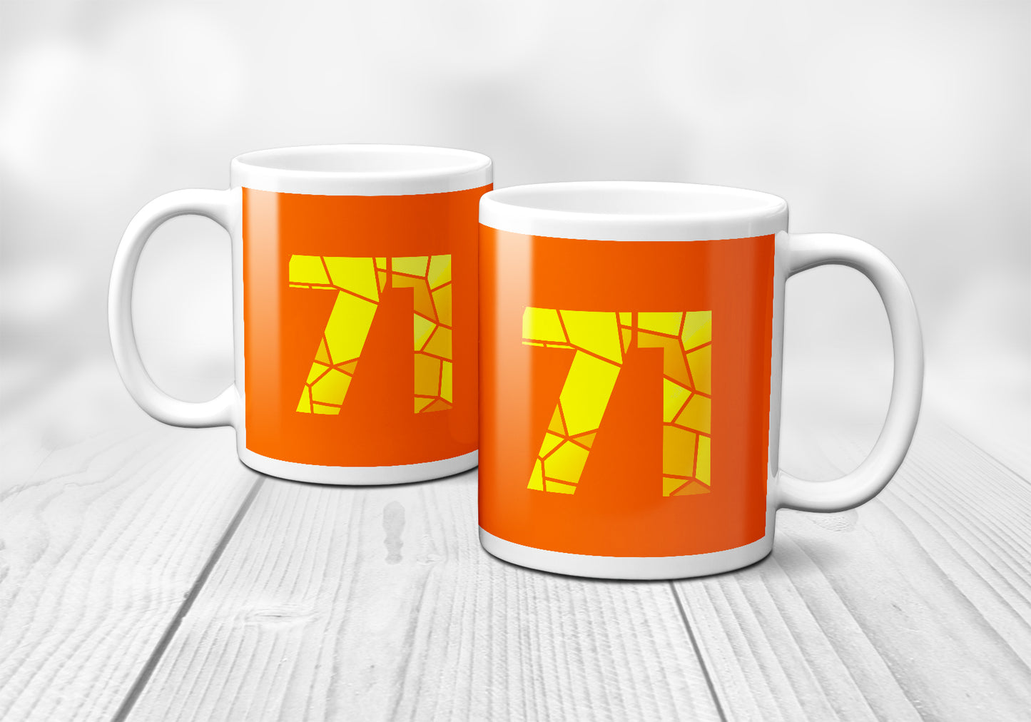 71 Number Mug (Orange)