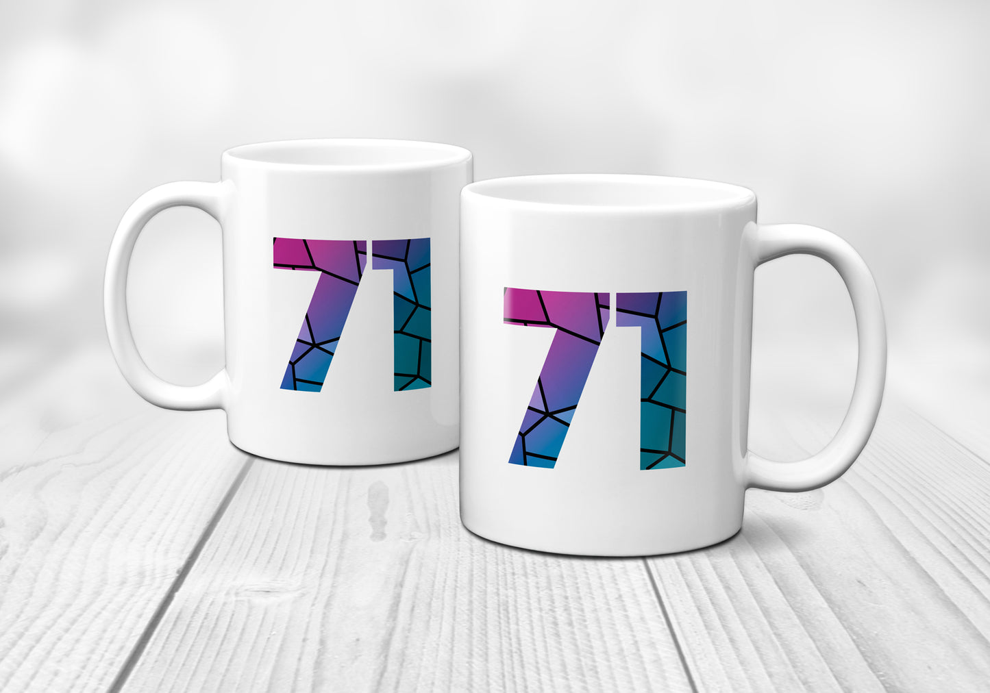 71 Number Mug (White)