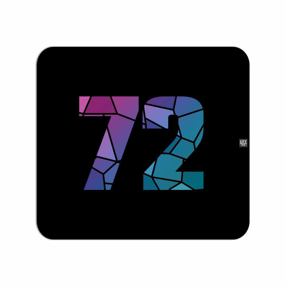 72 Number Mouse pad (Black)