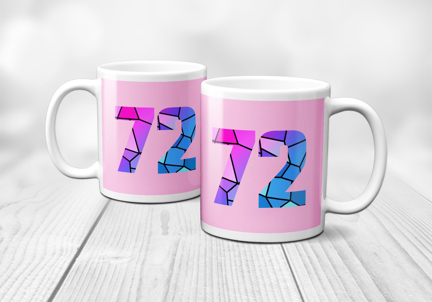 72 Number Mug (Light Pink)