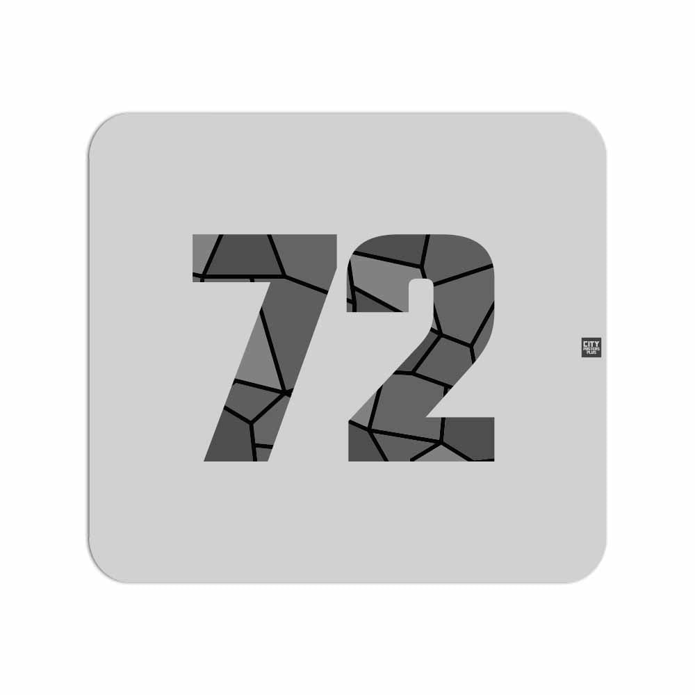 72 Number Mouse pad (Melange Grey)