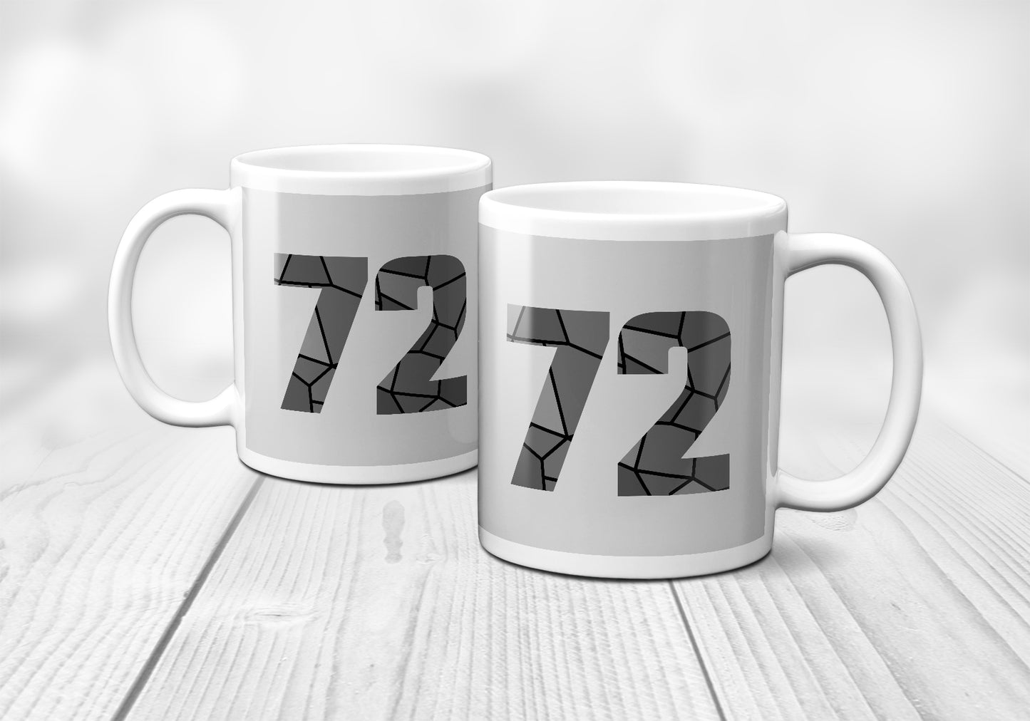 72 Number Mug (Melange Grey)