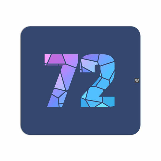 72 Number Mouse pad (Navy Blue)