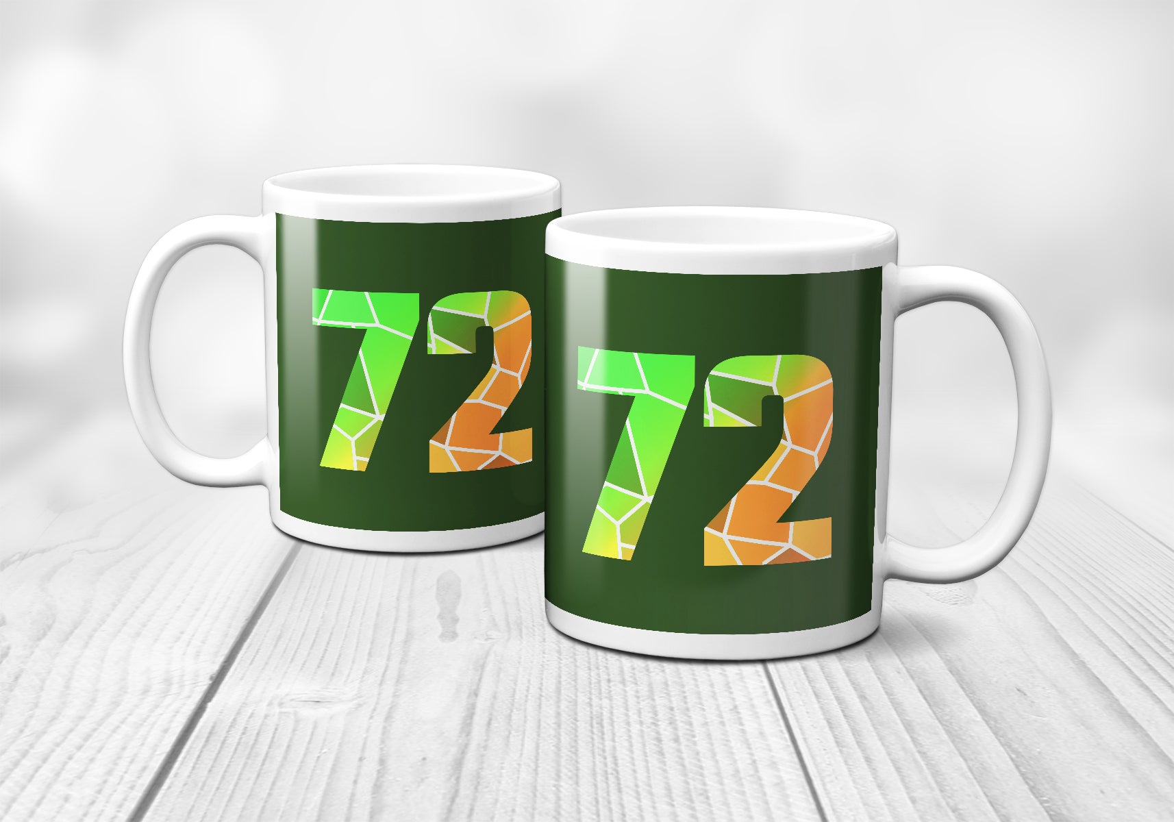 72 Number Mug (Olive Green)