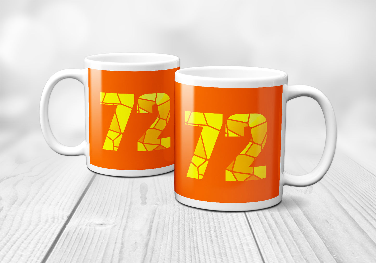 72 Number Mug (Orange)