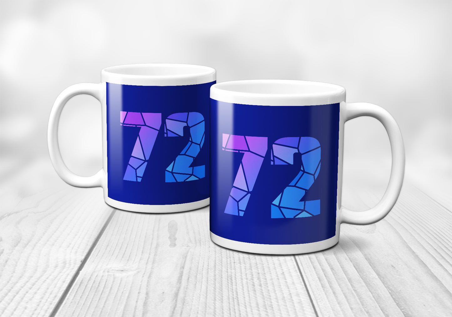 72 Number Mug (Royal Blue)