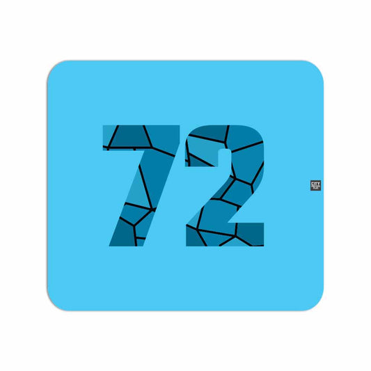 72 Number Mouse pad (Sky Blue)