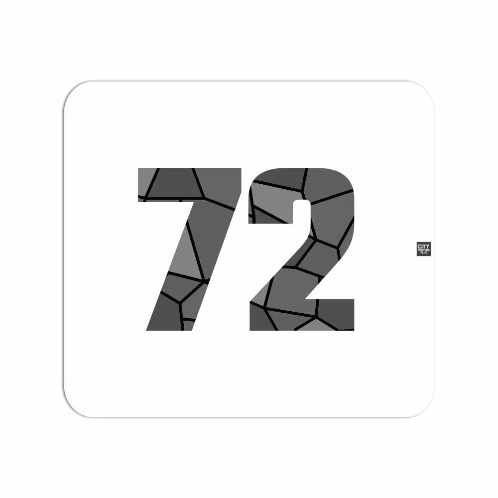 72 Number Mouse pad (White)