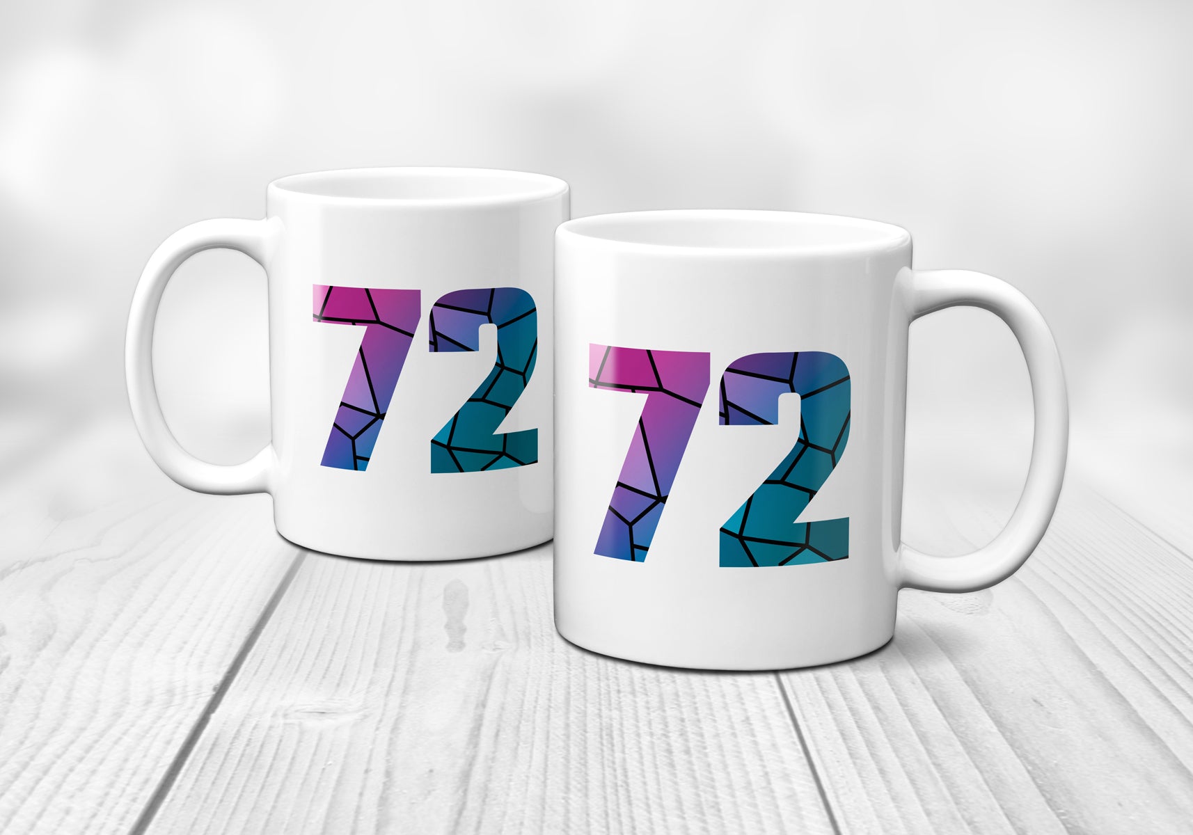 72 Number Mug (White)