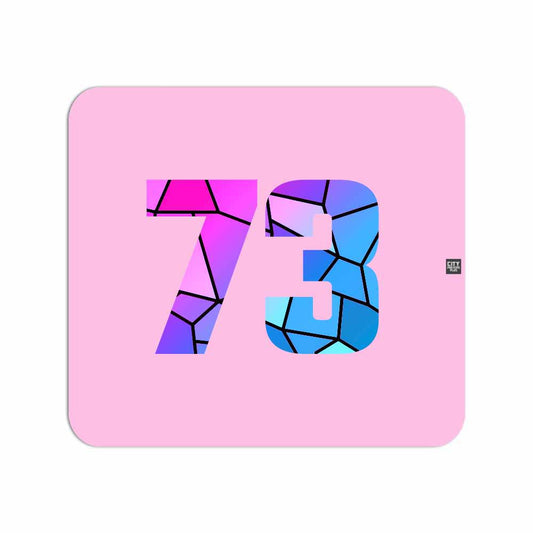 73 Number Mouse pad (Light Pink)