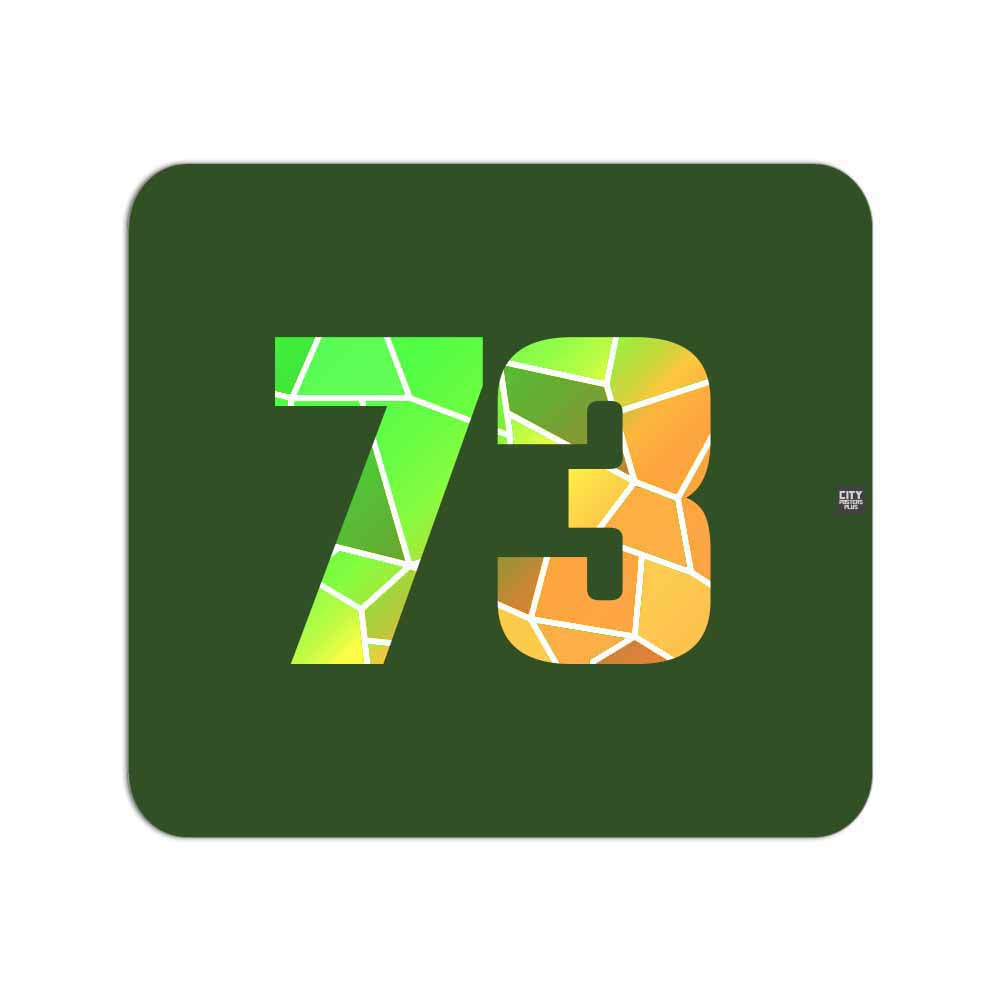 73 Number Mouse pad (Olive Green)