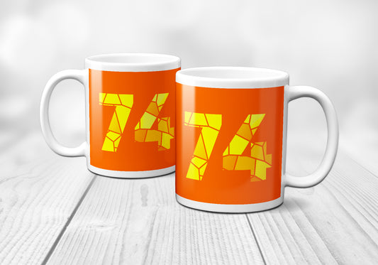 74 Number Mug (Orange)