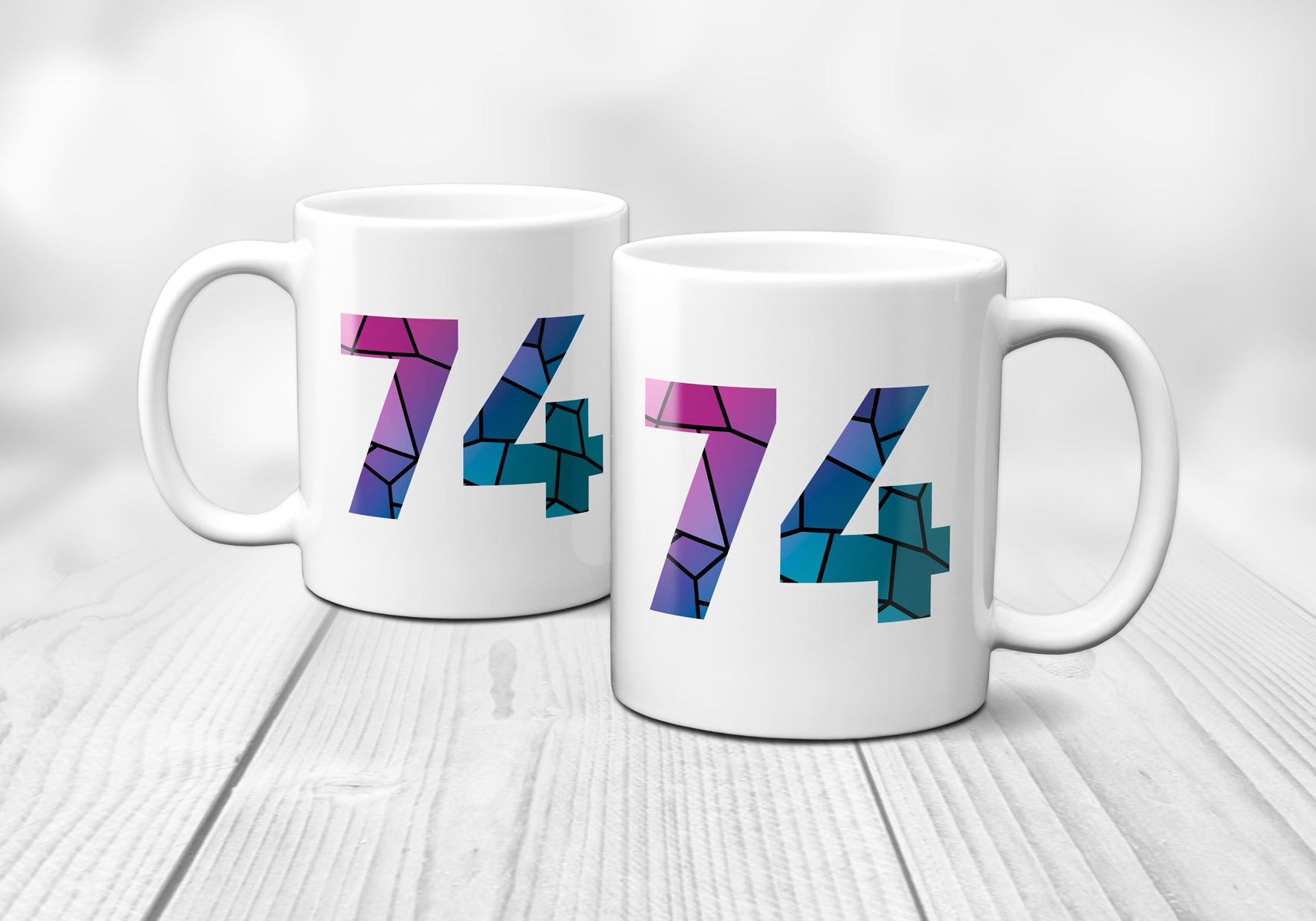 74 Number Mug (White)