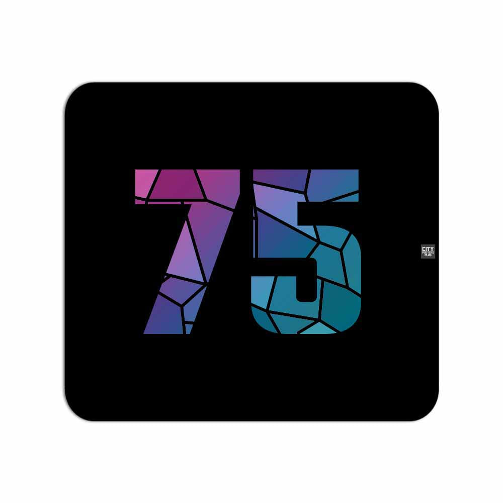 75 Number Mouse pad (Black)