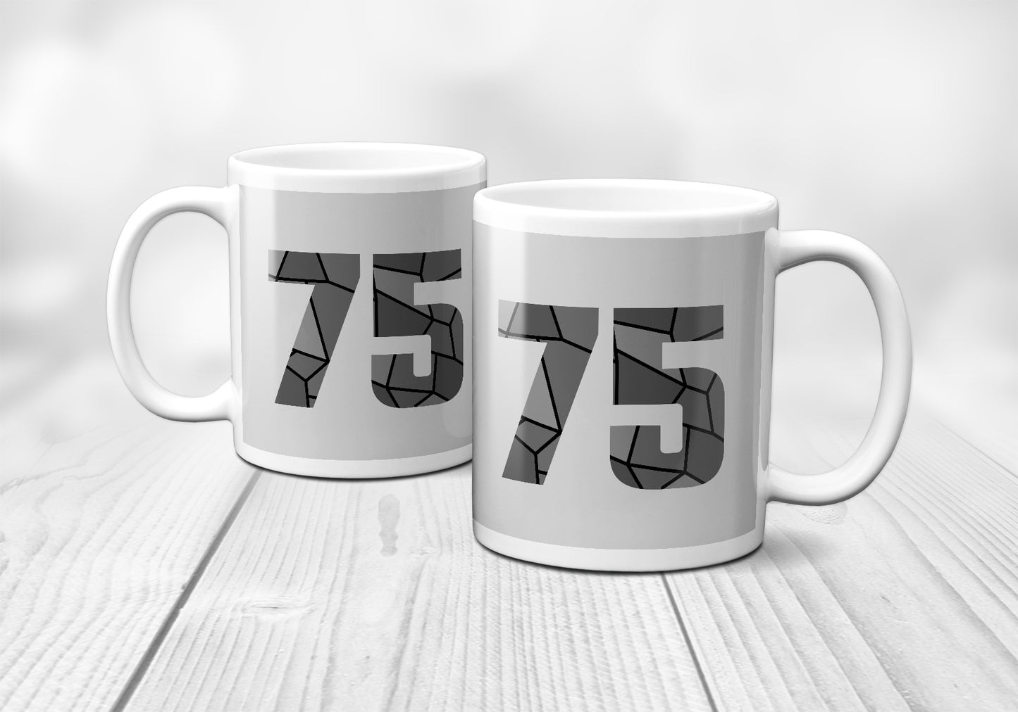 75 Number Mug (Melange Grey)