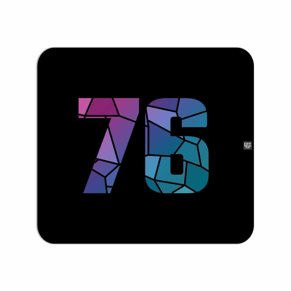 76 Number Mouse pad (Black)