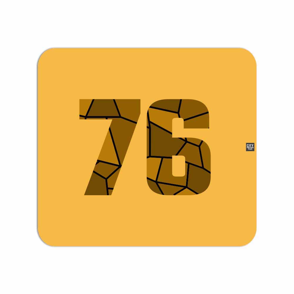 76 Number Mouse pad (Golden Yellow)