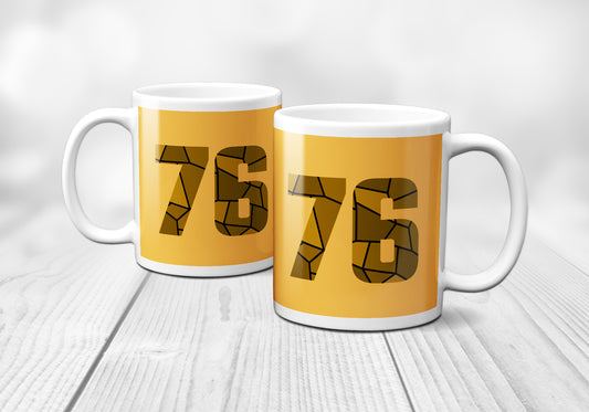 76 Number Mug (Golden Yellow)