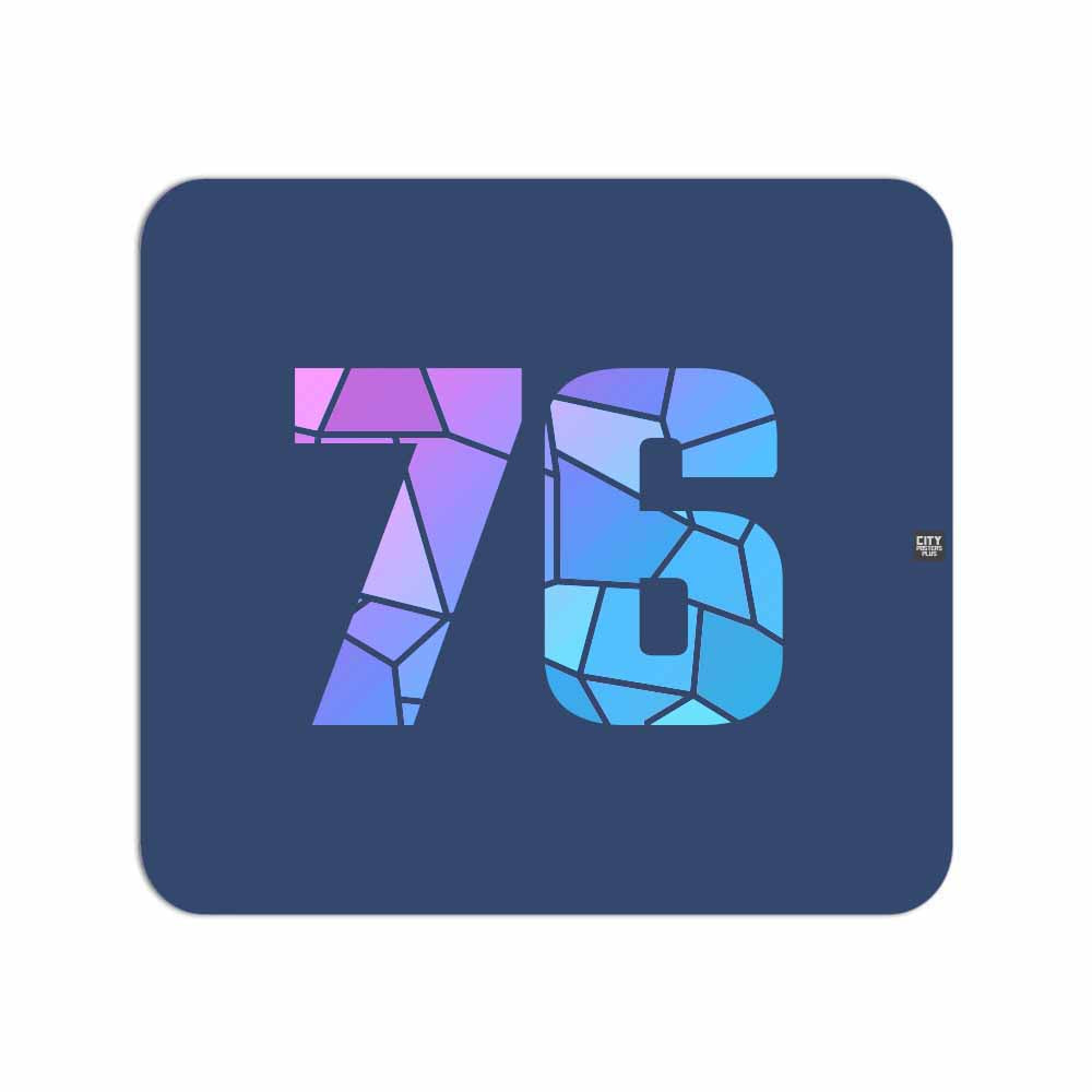 76 Number Mouse pad (Navy Blue)