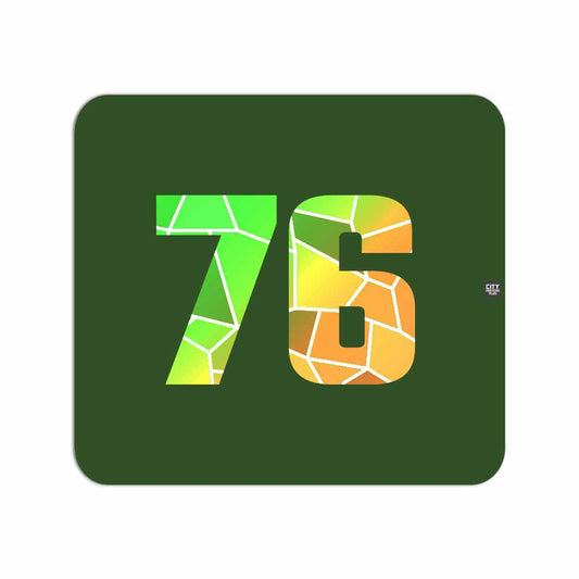 76 Number Mouse pad (Olive Green)