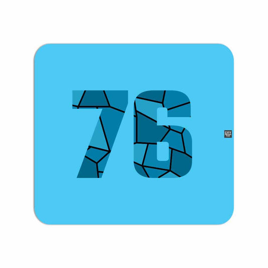 76 Number Mouse pad (Sky Blue)