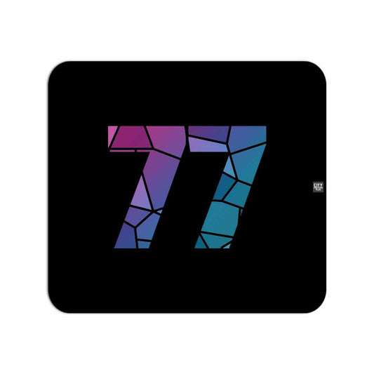 77 Number Mouse pad (Black)