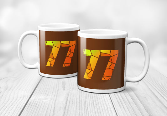 77 Number Mug (Brown)