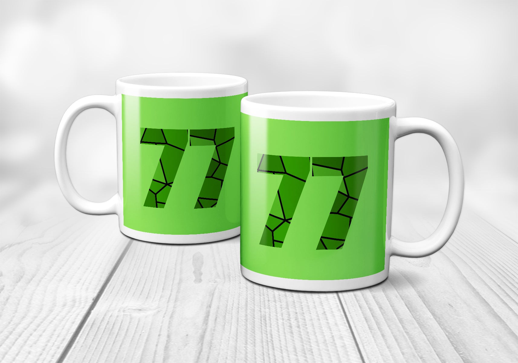 77 Number Mug (Liril Green)