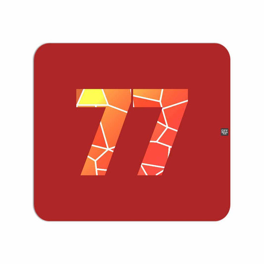 77 Number Mouse pad (Red)