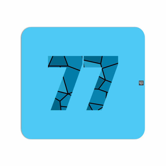 77 Number Mouse pad (Sky Blue)