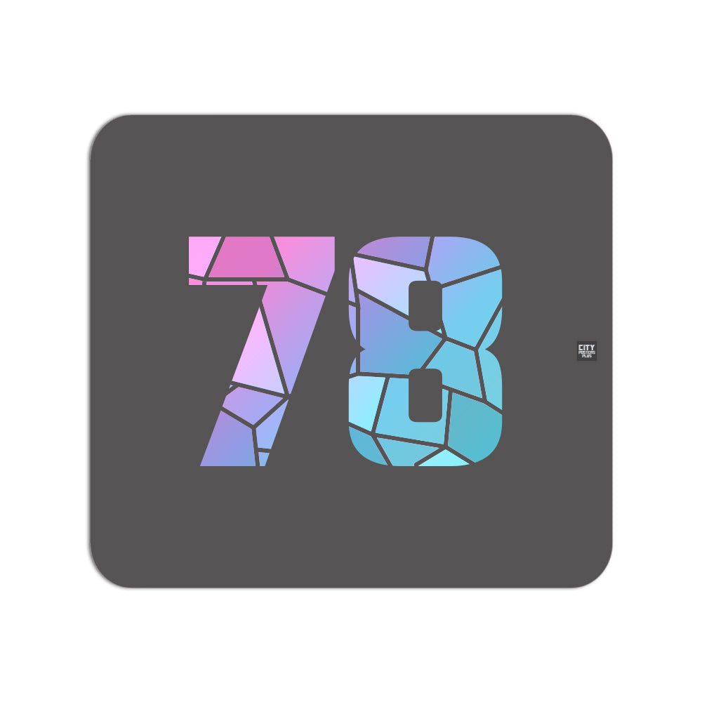 78 Number Mouse pad (Charcoal Grey)