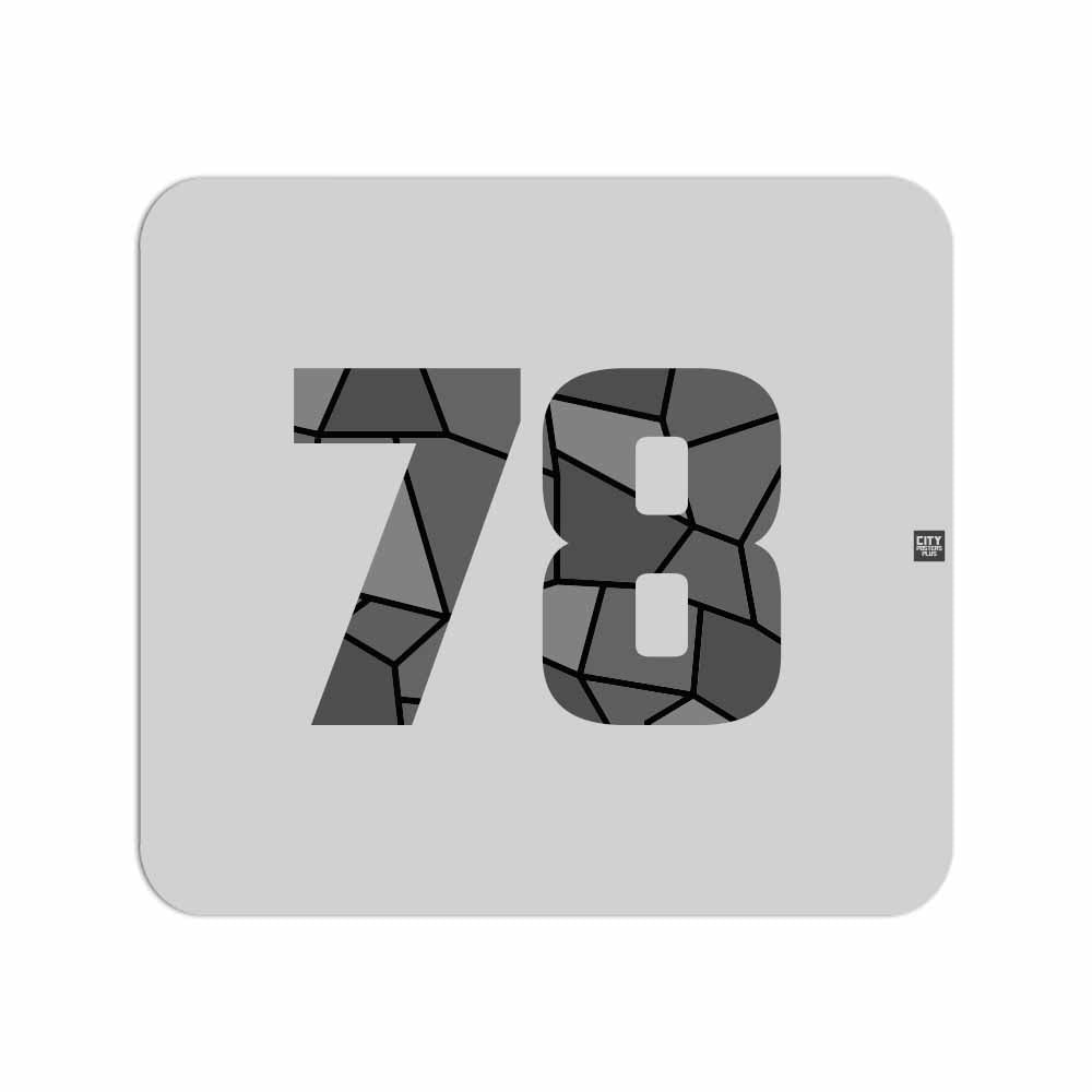 78 Number Mouse pad (Melange Grey)