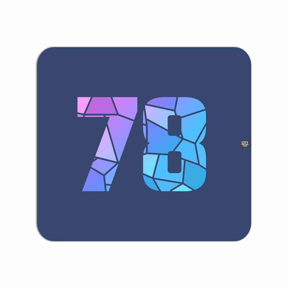 78 Number Mouse pad (Navy Blue)