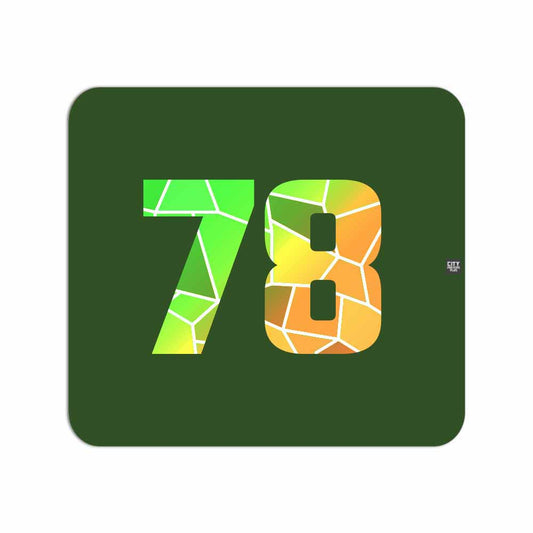 78 Number Mouse pad (Olive Green)