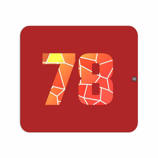 78 Number Mouse pad (Red)