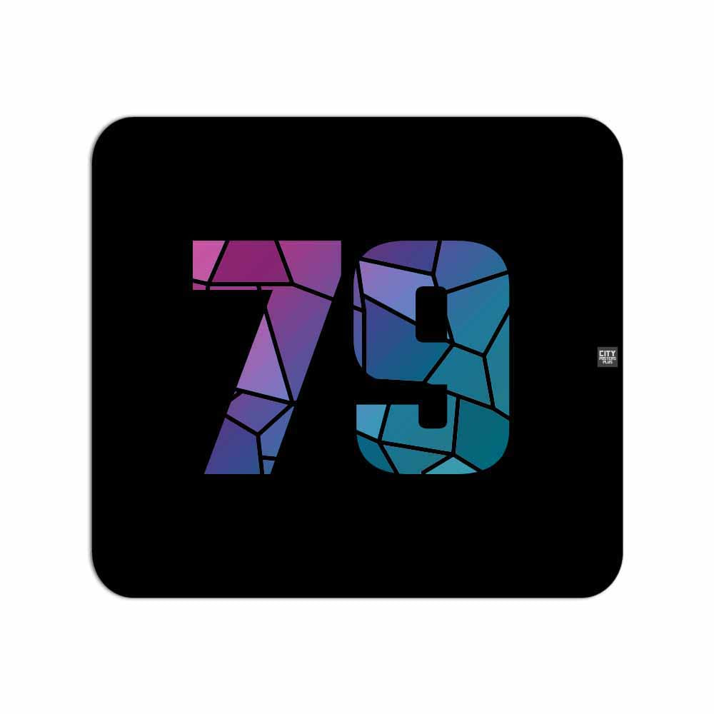 79 Number Mouse pad (Black)